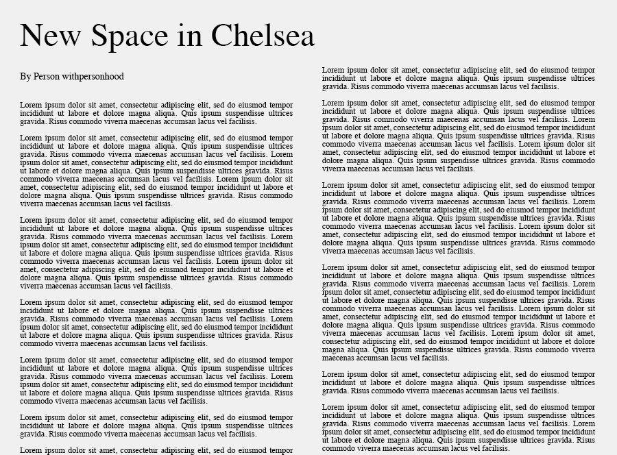 New space in Chelsea